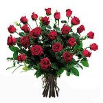 Bouquet of long stemmed red roses