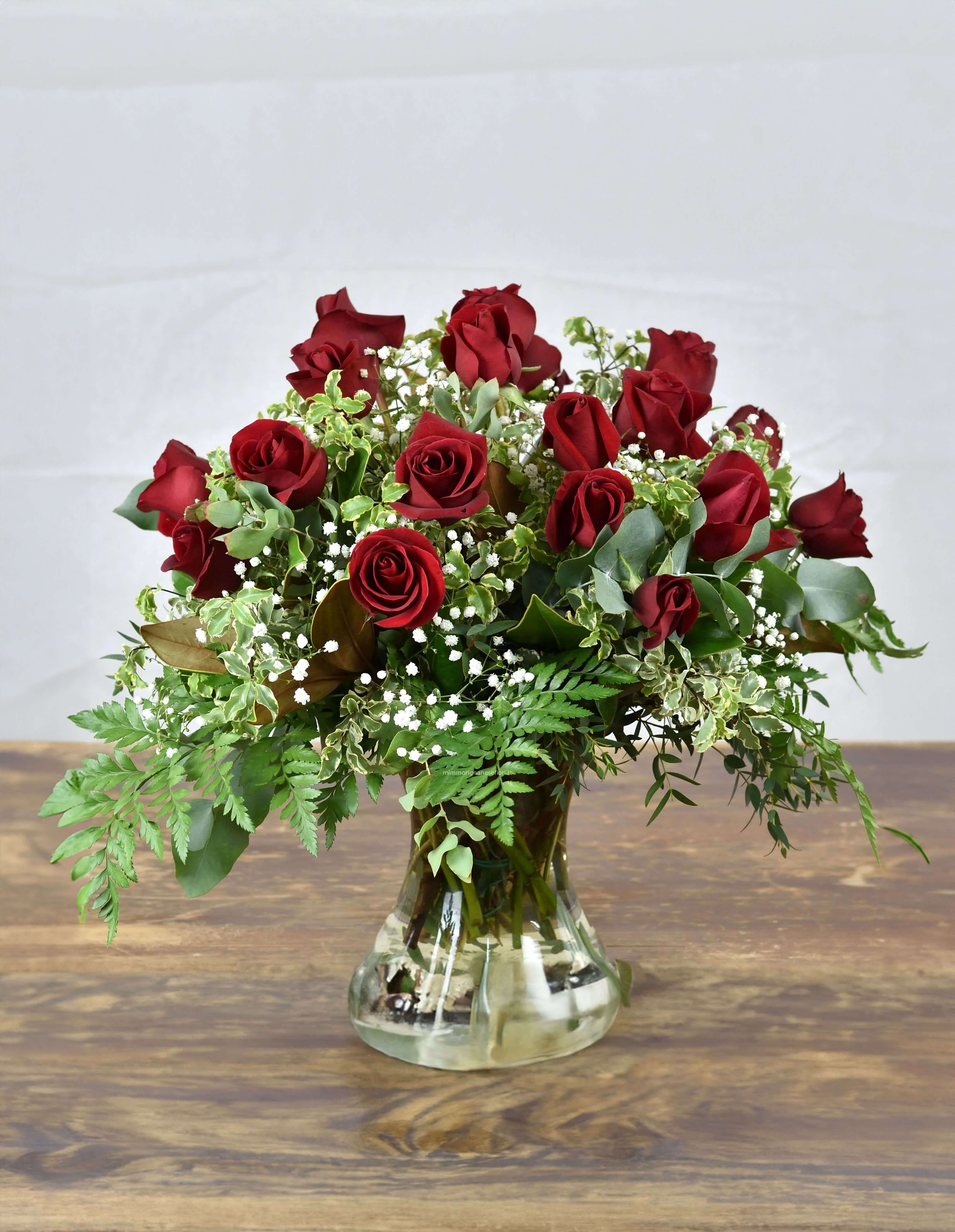 Bouquet di 7 rose rosse