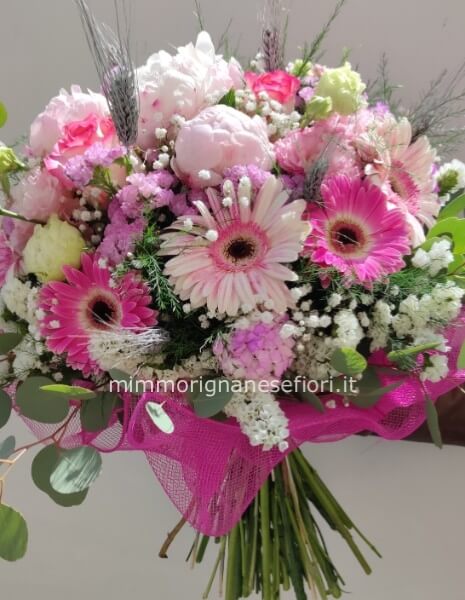 BOUQUET FIORI MISTI ROSA/FUXIA MISURA BASE