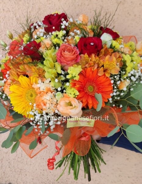 Bouquet tonalita' giallo/arancio (Misura base) 