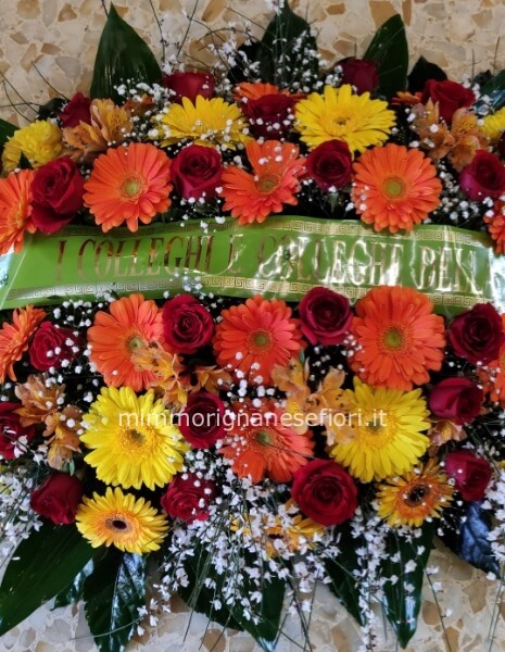 Cuscino fiori misti colorato